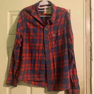 Blue and red flannel